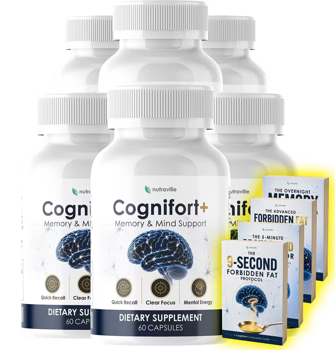 Six bottles of Cognifort — 180-day supply, best value